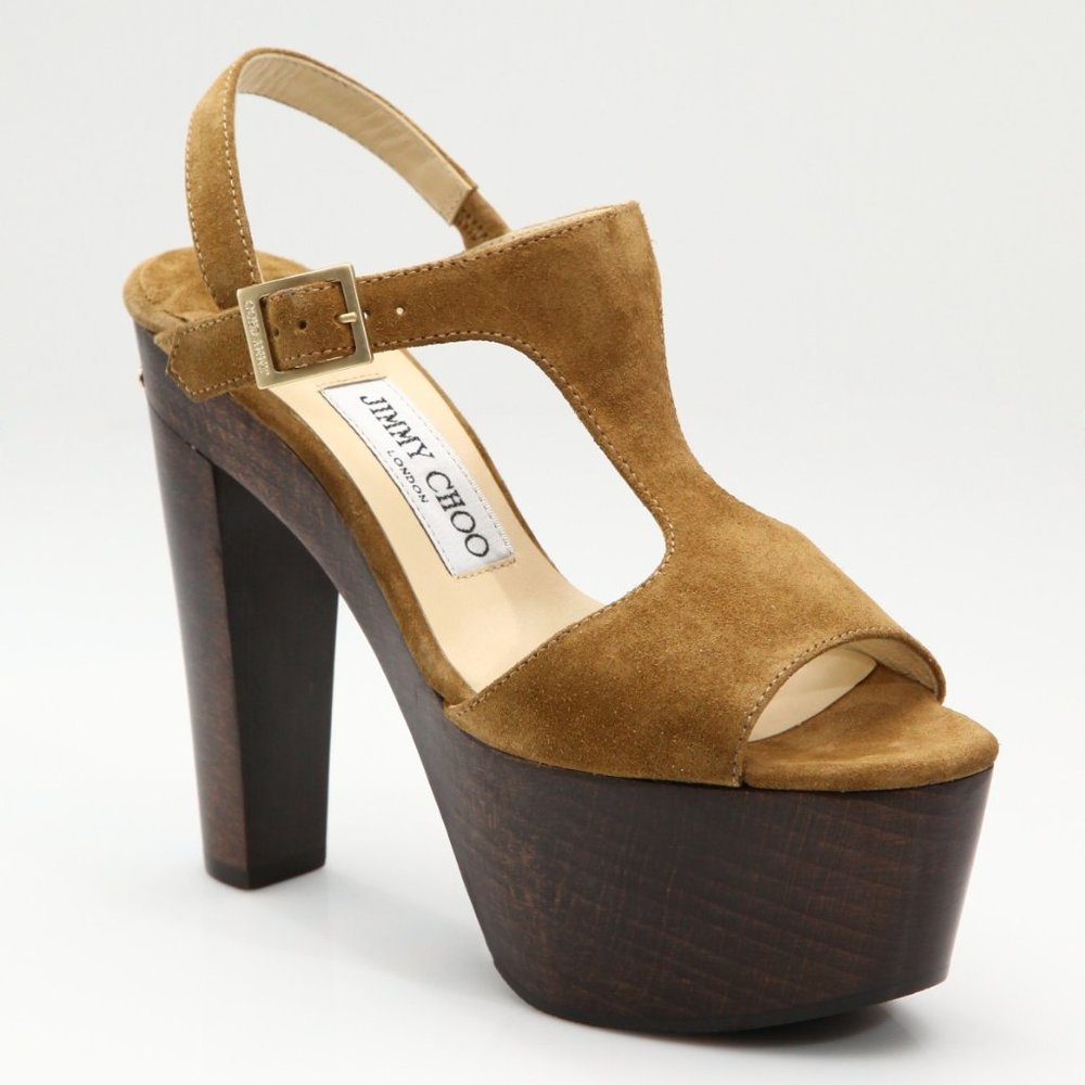 'Ulla' Wooden Platform Sandal